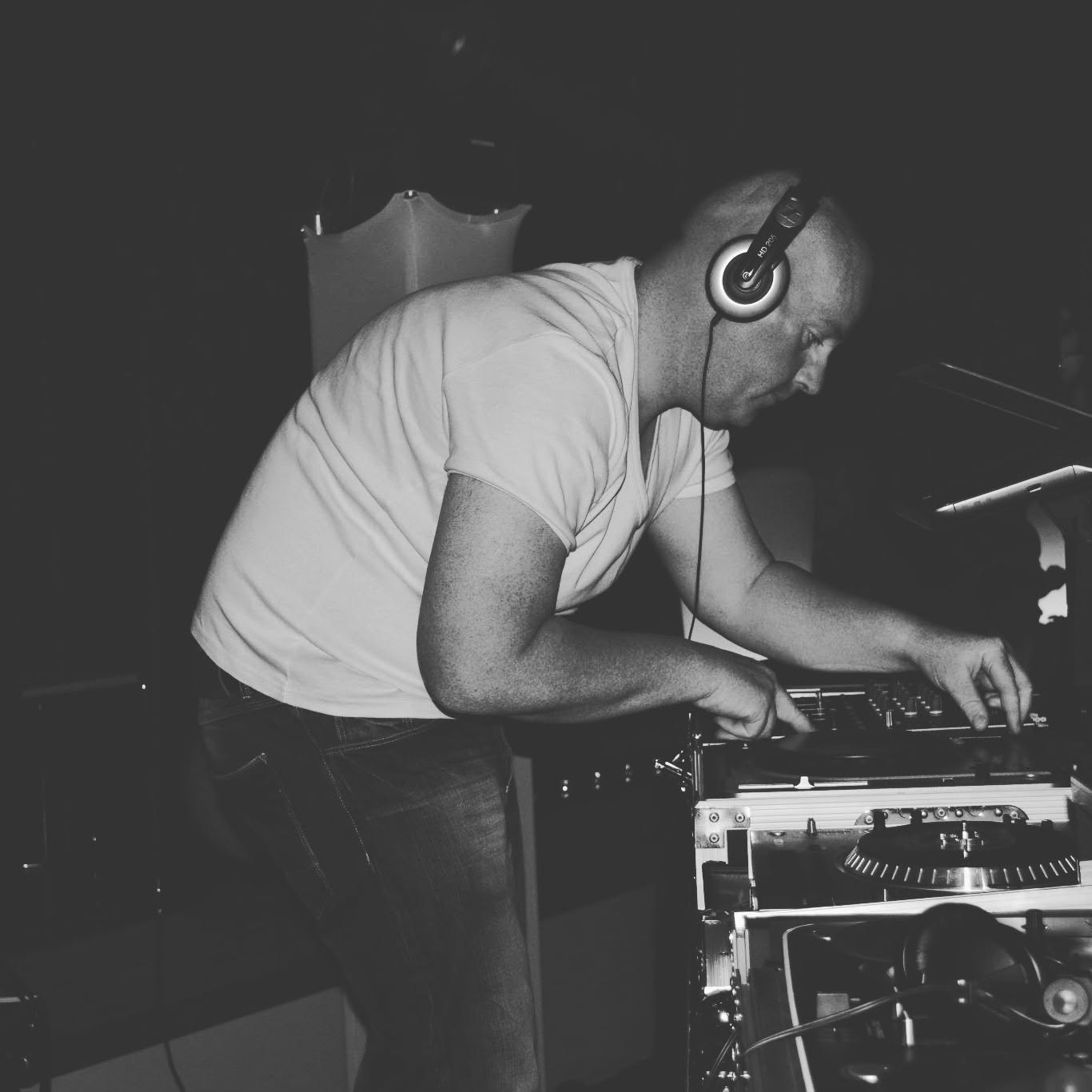Florian Mallet DJing at a private event